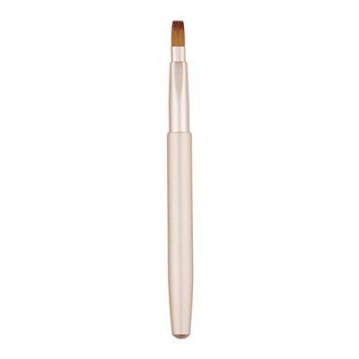 KASFDBMO Retractable Lip Brush With Cap Portable Applicator For Lipstick Lip Gloss Professional Synthetic Bristles Makeup Tool, Yellow