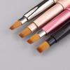KASFDBMO Retractable Lip Brush With Cap Portable Applicator For Lipstick Lip Gloss Professional Synthetic Bristles Makeup Tool, Yellow view 4