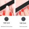 21 Pcs Nail File 100/180 Grit Nail Files,Black Double Sided Emery Boards view 4