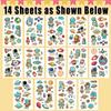 Partywind Glow Space Tattoos for Kids, 150 Styles Luminous Spaceship Planets Astronaut Fake Tattoo Stickers for Space Birthday Party Supplies, Cute Goodie Bag Stuffers for Boys view 2