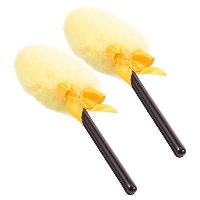 Beavorty Large Dry Powder Puff with Handle for Body and Face Soft Plush Lollipop Shape Applicator 6.3 Inch Long Handle Body Powder Applicator for Makeup and Dusting
