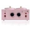 Double Pots Wax Warmer Professional Melted Wax Beads for Hair Removal,Fast Electric Wax Heater with Adjustable Temperature Set for Women (Pink-Double Pots) view 1