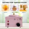 FHATSJ Portable Single Pot Wax Warmer for Painless Hair Removal, Fast Temperature Adjustable Wax Heater with Large Wax Pot for Facial Skin Body SPA Salon Equipment Beauty Salon (Pink-Single Pots) view 3