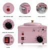 FHATSJ Portable Single Pot Wax Warmer for Painless Hair Removal, Fast Temperature Adjustable Wax Heater with Large Wax Pot for Facial Skin Body SPA Salon Equipment Beauty Salon (Pink-Single Pots) view 4
