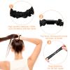 12 Pcs Silk Skinny Scrunchies Set 100% Pure Mulberry Silk Hair Ties for Girls Elastics Hair Bands Ponytail Holders for Thick Thin Hair Women's Black Cute Satin Sleepy Hair Scrunchie, No Damage view 4
