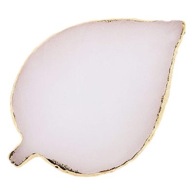 1 Piece Nail Art Palette, Resin Agate Gold Trim Paint Palette Nail Art Display Cosmetic Mixing Tools