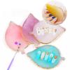 1 Piece Nail Art Palette, Resin Agate Gold Trim Paint Palette Nail Art Display Cosmetic Mixing Tools view 4