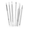 [6 Pcs] Blackhead Remover Tools for Acne - Surgical Stainless Steel Pimple Popper Tool Kit, Comedones & Blemish Extraction Kit view 1