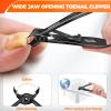 Toenail Clippers for Seniors Thick Toenails, Slanted Large Nail Clippers for Men Thick Ingrown Nails with Wide Opening, Heavy Duty Angled Head Nail Clipper Cutter with Catcher -Black view 4