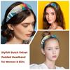 IEDHFNGDBFV 2 PCS Cloud Flowers Rainbow Unicorn Headbands for Women, Polyester Wide Headbands Hair Band Fashion Non Slip Hairhoop for Women Girls Hair Accessories view 2
