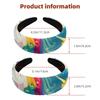 IEDHFNGDBFV 2 PCS Cloud Flowers Rainbow Unicorn Headbands for Women, Polyester Wide Headbands Hair Band Fashion Non Slip Hairhoop for Women Girls Hair Accessories view 3