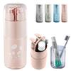 8-in-1 Toiletry Set for Minimalist Portable Travel Toiletry Cup Set, Minimalist & Organized Travel Multifunctional Toothbrush Cup with Pump Bottle, Mirror, Comb. (d) view 1