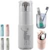 8-in-1 Toiletry Set for Minimalist Portable Travel Toiletry Cup Set, Minimalist & Organized Travel Multifunctional Toothbrush Cup with Pump Bottle, Mirror, Comb. (b) view 2