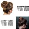 10 Pack 10 Teeth Black Metal Side Hair Combs Wire Twist Hair Clips Wedding Bridal Veil Combs Decorative Hair Barrettes Headpiece French Twist Updo Bun Accessories for Women Girls (Black) view 4