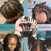 0.6cm 4 Inch Human Hair Dreadlock Extensions 30 Strands Loc Extensions Real Human Hair Natural Black for Women Men Kids Full Handmade Permanent Human Hair Locs Can Be Dyed and Bleached view 3