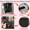 0.6cm 14 Inch Human Hair Locs Extensions 30 Strands Dreadlocs Extensions Real Human Hair Natural Black for Women Men Kids Full Handmade Permanent Human Hair Locs Can Be Dyed and Bleached view 3