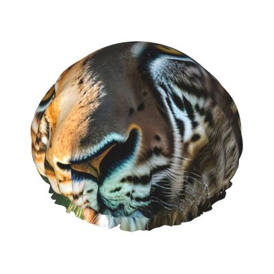 African Animals Shower Cap For Women, Reusable Shower Cap, Waterproof Bath Cap For Women Long Hair