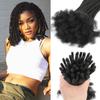 0.4cm 4 Inch Human Hair Locs Extensions 30 Strands Dreadlocs Extensions Real Human Hair Natural Black for Women Men Kids Full Handmade Permanent Human Hair Locs Can Be Dyed and Bleached view 1