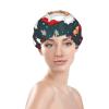 Merry Christmas Santa Claus Shower Cap For Women, Reusable Shower Cap, Waterproof Bath Cap For Women Long Hair view 3