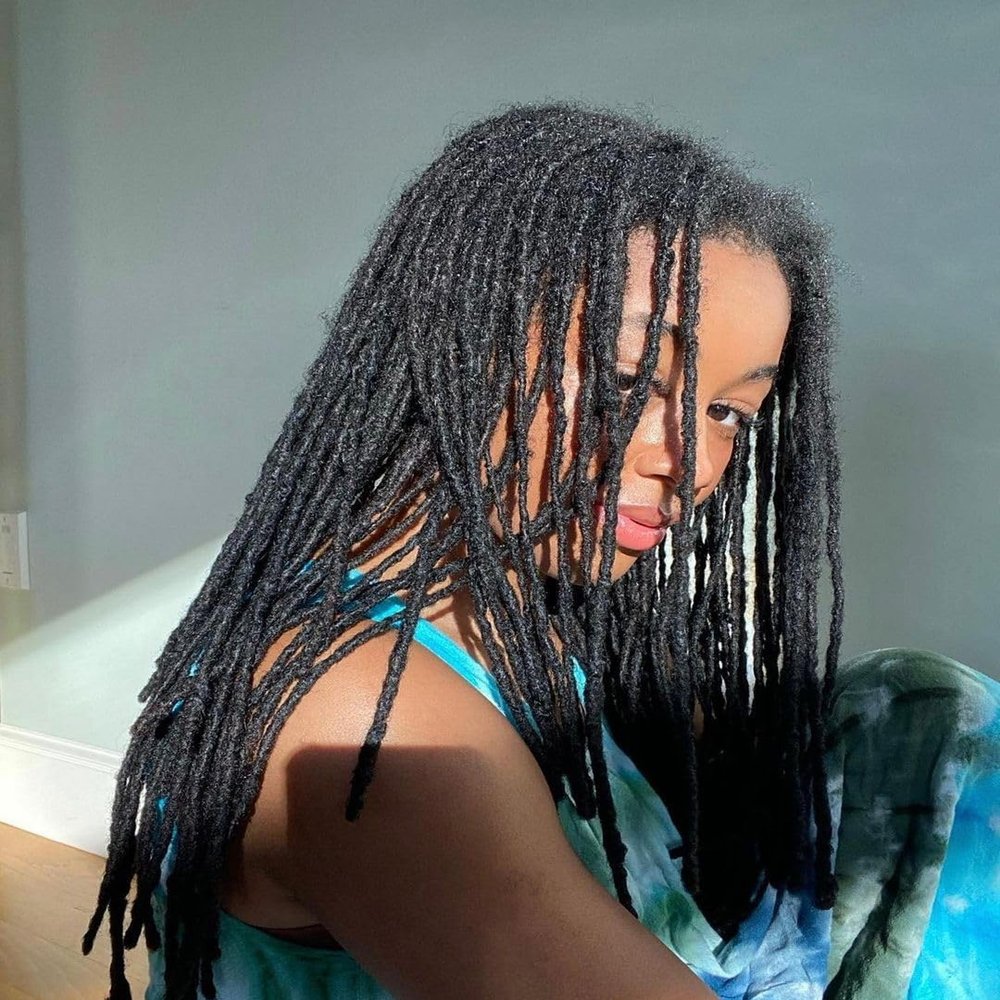0.4cm 14 Inch Human Hair Dreadlock Extensions 30 Strands Loc Extensions Real Human Hair Natural Black for Women Men Kids Full Handmade Permanent Human Hair Locs Can Be Dyed and Bleached