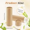 8 Pcs 60g/2oz Paperboard Lip Balm Tubes Refillable Cardboard Tubes Solid Empty Chapstick Container for Cosmetic Samples Deodorant - Brown view 2