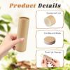 8 Pcs 60g/2oz Paperboard Lip Balm Tubes Refillable Cardboard Tubes Solid Empty Chapstick Container for Cosmetic Samples Deodorant - Brown view 3