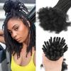 0.6cm 8 Inch Human Hair Locs Extensions 70 Strands Dreadlocs Extensions Real Human Hair Natural Black for Women Men Kids Full Handmade Permanent Human Hair Locs Can Be Dyed and Bleached view 1