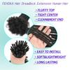 0.4cm 18 Inch Locs Extensions Human Hair 10 Strands Dread Extensions Real Human Hair Natural Black for Women Men Kids Full Handmade Permanent Human Hair Locs Can Be Dyed and Bleached view 3