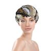 Luxury Marble Pattern Shower Cap For Women, Reusable Shower Cap, Waterproof Bath Cap For Women Long Hair view 3