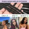 0.6cm 4 Inch Human Hair Locs Extensions 10 Strands Dreadlocs Extensions Real Human Hair Natural Black for Women Men Kids Full Handmade Permanent Human Hair Locs Can Be Dyed and Bleached view 3
