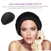 1Pc Cordless Conditioning Heat Cap Flaxseed Heat Cap Microwavable Heat Cap Hair Care Cap Heat Cap for Conditioning Hair Therap, Makeup Tools Black view 3