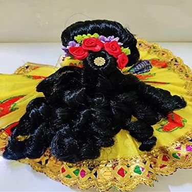 12 pack fo size no 5 laddu Gopal hair wig Designer Culry Hairs/Radha Rani Hairs/Radha Rani Designer HairsHeavy Hairs