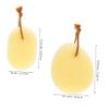 PAMINGONO 2pcs Exfoliating Bath Sponge Soft and Lightweight Body Scrubber for Deep Skin Cleansing for Showers and Travel Includes and Droplet Shapes view 3