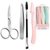 Eyebrow Razor, Hysotok Eyebrow Trimmer Kit with Stainless Steel Eyebrow Scissors Eyebrow Tweezers and Dual Angled Eyebrow Brush for Precise Eyebrow Grooming for Women view 1