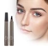 Upgraded Magic Eyebrow Pencil,3D Waterproof Microblading Eyebrow Pencil Contouring Pen, 4 Tipped Precise Brow Pen,Fine Microblading Eyebrow Pencil Create sophisticated look (2pcs-Gray Brown) view 1