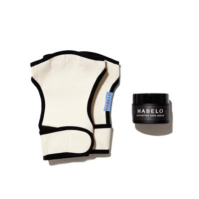 Habelo Anti-Aging Skincare Set Activating Hand Serum + Treatment-Boosting Gloves | High-Performance Skin Treatment Kit for Skin Repair and Younger-Looking Hands | Clean, Vegan, Hydrating Hand Mask