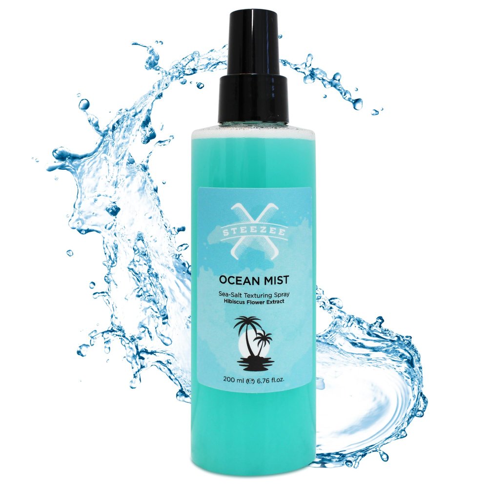Steezee Ocean Mist Natural Sea Salt Spray for Hair Men & Women, Natural Beach Waves, Volumizing Hair Texturizer, Lightweight, 6.76 oz