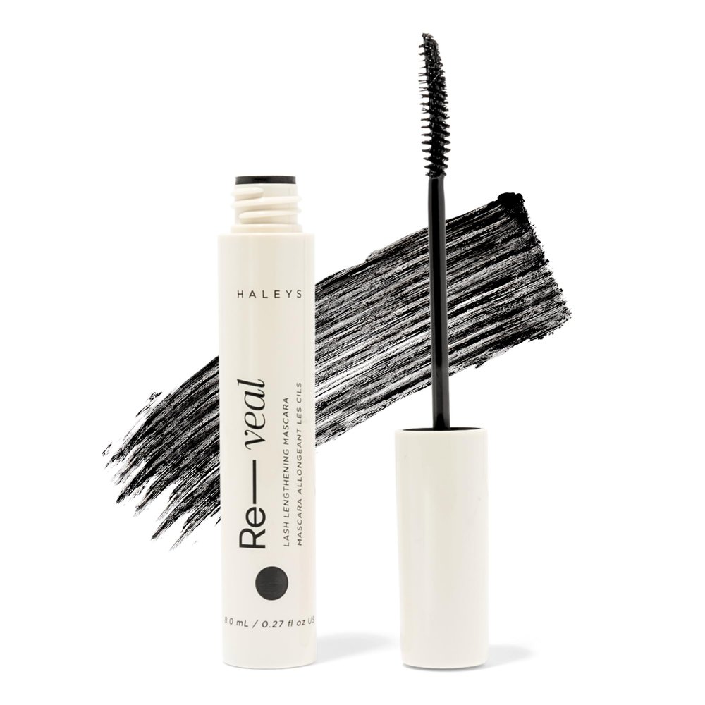 HALEYS Re-veal Lash Extension Mascara Lengthening, Curling, Defining Black Mascara for Short and Straight Lashes Smudge Proof, Non-Clumping, No-Flake Formula for Fuller, Longer Lashes