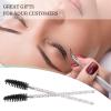 500PCS Disposable Eyelash Brushes - Upgraded Mascara Wands & Makeup Applicators Kit for Eyelash Extensions Makeup and Eyebrow Grooming(Black) view 4