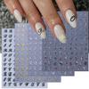 10 Sheets Retro English Letters Nail Stickers for Nail Art, Black White Gold Silver Laser English Letters Design Nail Decals 3D Self-Adhesive Letter Nail Art Stickers Nail Tip DIY Decoration for Women view 2