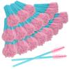 500PCS Disposable Eyelash Brushes - Upgraded Mascara Wands & Makeup Applicators Kit for Eyelash Extensions Makeup and Eyebrow Grooming(Pink Nylon) view 1