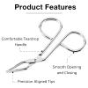 3-Piece Tweezers Set Scissor Handle Slant Tip Eyebrow Tweezers Eyebrow Plucker Tweezers for Facial Hair Removal Includes Black, Silver, & Rose Pink view 3