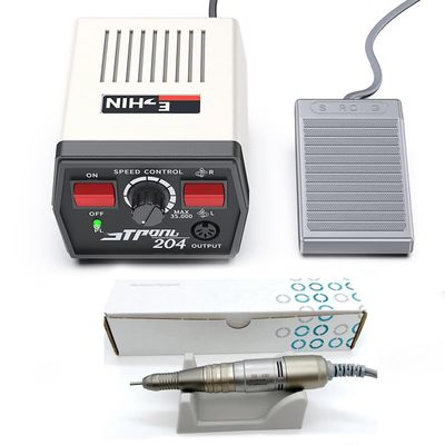 Tazrigo 65W Electric Nail Drill Machine 35000rpm 204 Electric Pedicure Manicure with SDE-H200 Handpiece Set