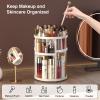 360 Large Rotating Makeup Organizer Countertop, Clear Acrylic Makeup Organizers, Organizador De Perfumes, 7 Layers Large Make Up Organizer, Huge Storage Fits for Vanity and Bathroom (White, Small) view 2