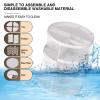 360 Large Rotating Makeup Organizer Countertop, Clear Acrylic Makeup Organizers, Organizador De Perfumes, 7 Layers Large Make Up Organizer, Huge Storage Fits for Vanity and Bathroom (White, Small) view 4
