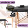 BestMassage Massage Bed Portable Massage Table 23 in Wide Lash Bed Height Adjustable 2 Folding with Non-Woven Bag for Spa Footmassage Facial CareSpa Tattoo view 3