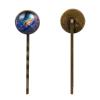 4 Pieces Bobby Pins Hair Clips for Women, Galaxy Constellations Pattern Decorative Hairpin Hair Barrettes for Girls, Elegant Brown Hair Accessories view 2