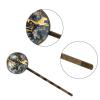 4 Pieces Bobby Pins Hair Clips for Women, Cute Giraffe with Leaves Pattern Decorative Hairpin Hair Barrettes for Girls, Elegant Brown Hair Accessories view 3
