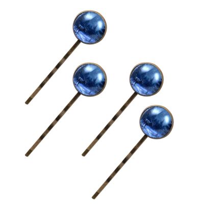 4 Pcs Hair Pins for Women, Caribou Tree Forest Night Long Bobby Pins Vintage Hairpins Decorative Elephant Hair Barrettes with Jewelry Gift Box