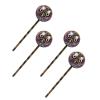 4 Pieces Bobby Pins Hair Clips for Women, Owl Art Pattern Decorative Hairpin Hair Barrettes for Girls, Elegant Brown Hair Accessories view 1